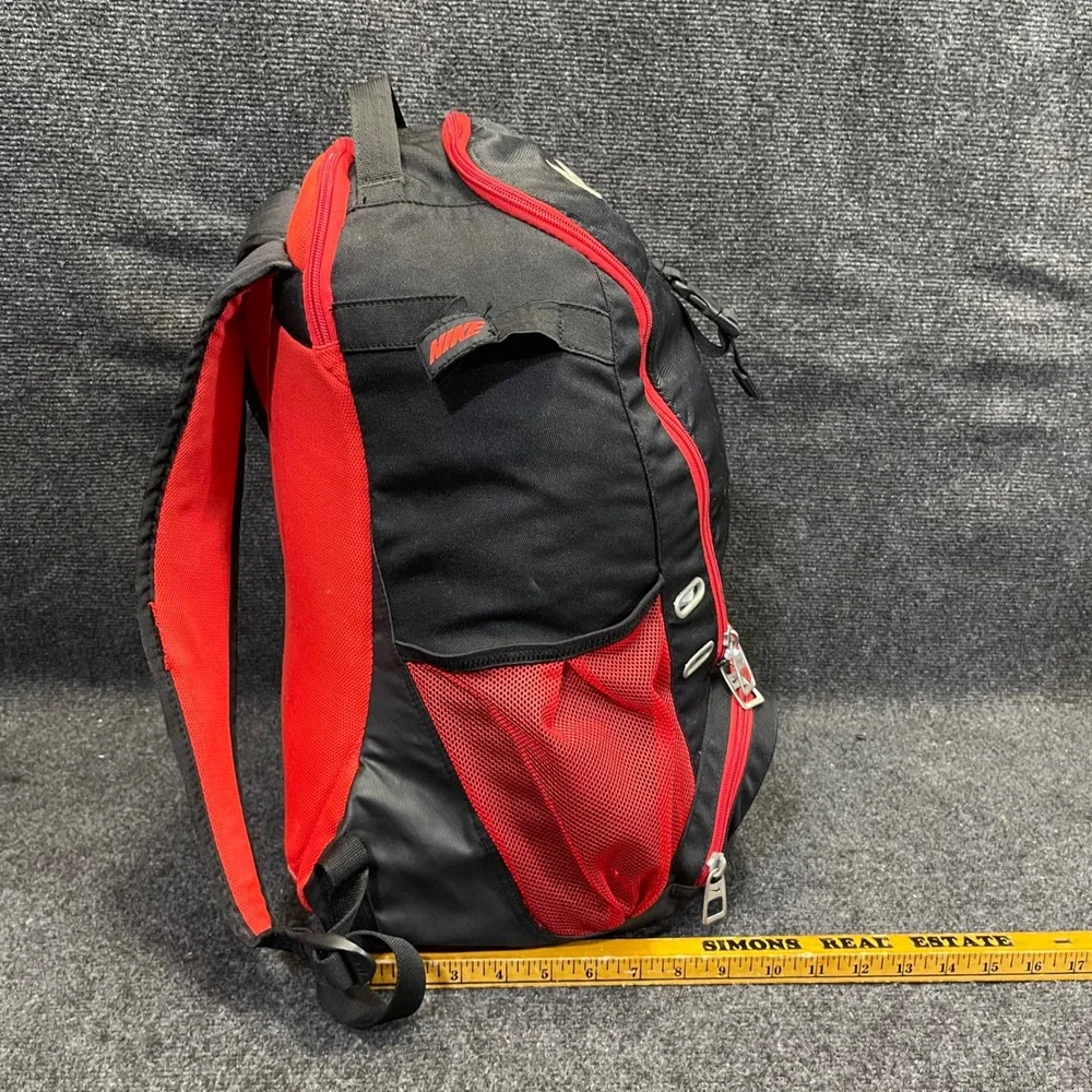 Nike BZ9203 Black Red Bat Holders Equipment Bag Diamond Elite Baseball Backpack